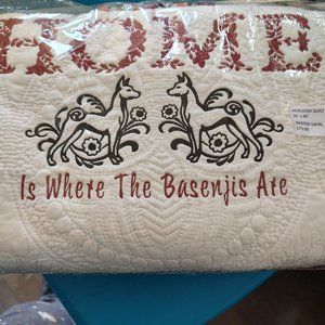 Basenji Embroidered Heirloom Quilt